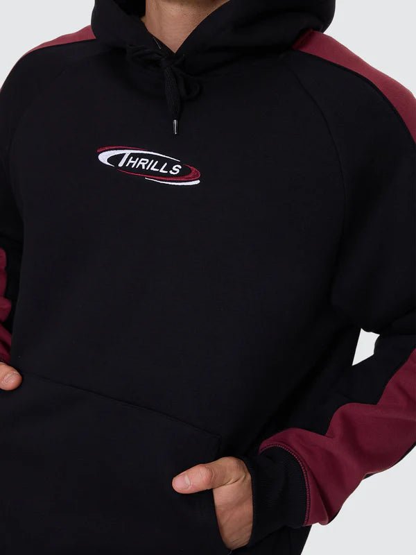 Spectral Raglan Panel Cropped Hood - ThrillsTA26-285B-Black-S