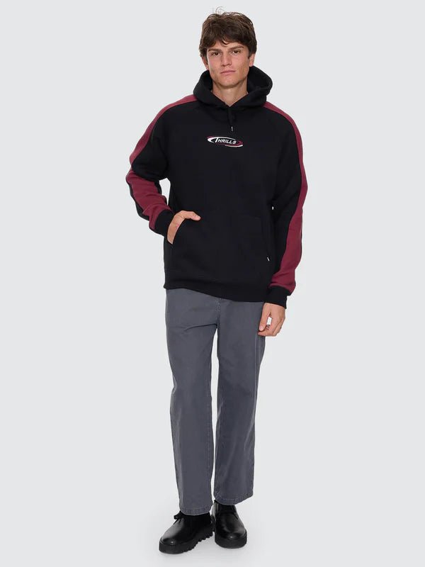 Spectral Raglan Panel Cropped Hood - ThrillsTA26-285B-Black-S