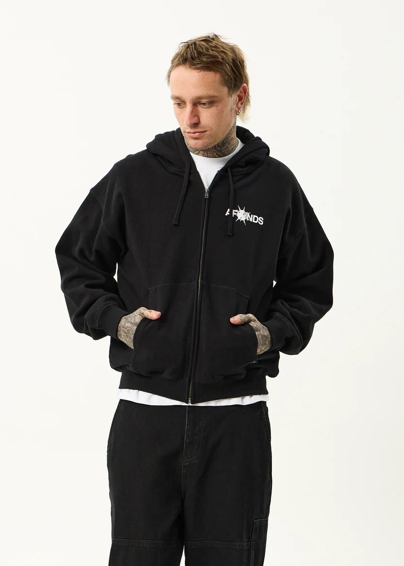 Spiked - Zip Hood - AfendsM253508-BLACK-L