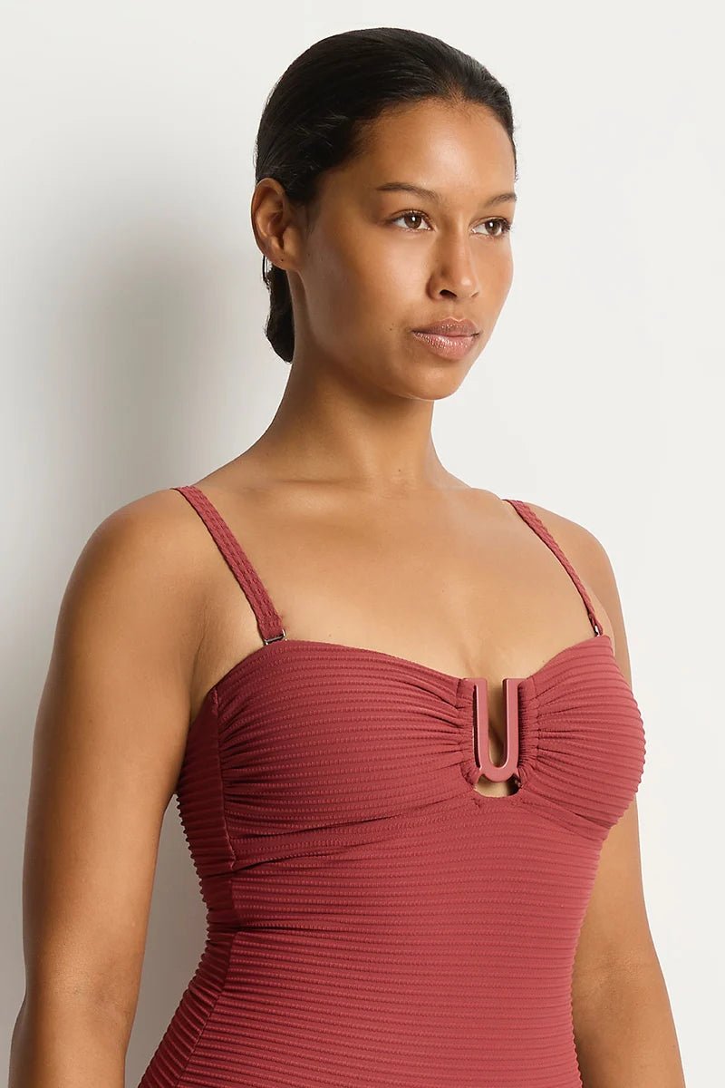spinnaker u bar bandeau one piece -Sea LevelSL1518SP-terracotta-AU8/US4