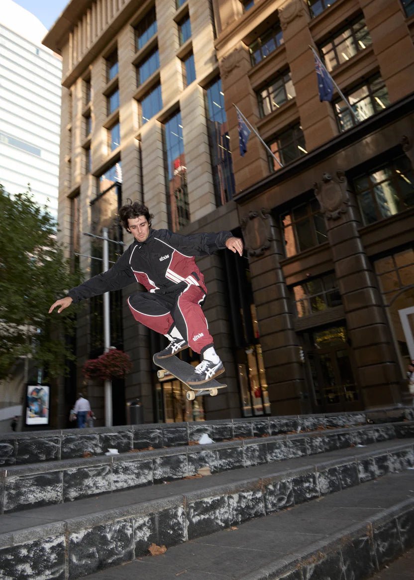 Sporting - Recycled Panelled Track Pant - AfendsM253404-BURGUNDY-M