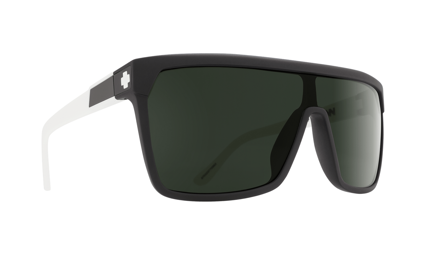 Spy Flynn Sunglasses - Spy670323770863 - Matte Ebony Ivory - Happy Gray Green - 1SZ