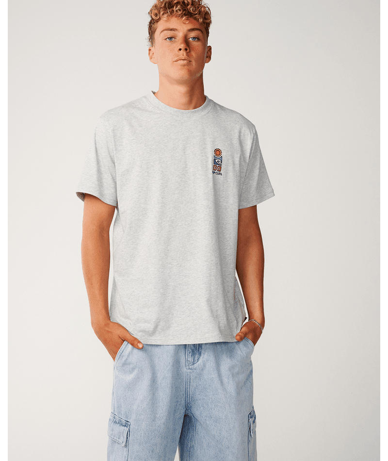 S.SERIES VC STACK TEE -Rip Curl16IMTE-GREY MARLE-XS