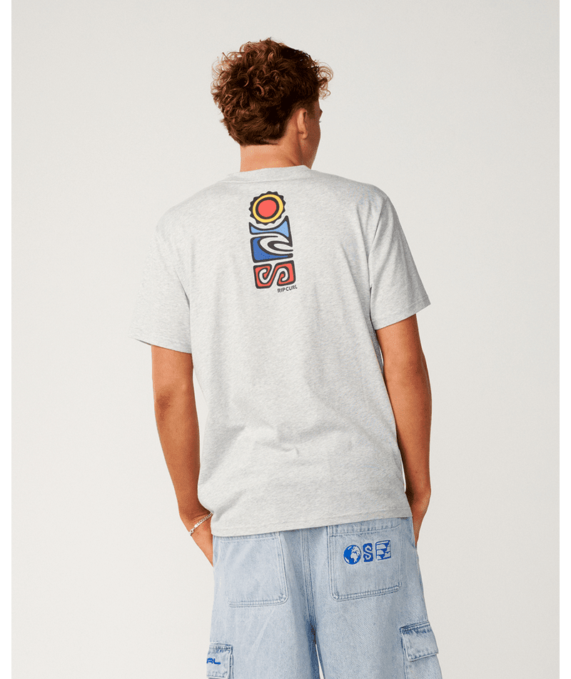 S.SERIES VC STACK TEE -Rip Curl16IMTE-GREY MARLE-XS