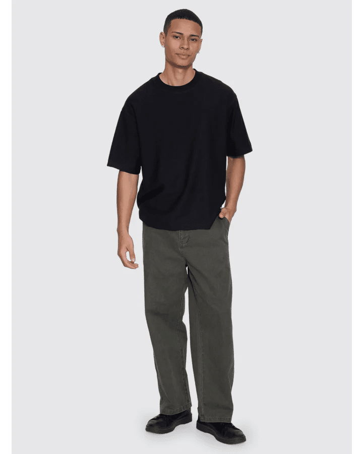 Stagger Big Slacker Cropped Pant - ThrillsTA26-401F-Oil Green-28