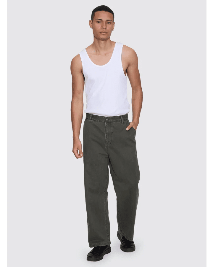 Stagger Big Slacker Cropped Pant - ThrillsTA26-401F-Oil Green-28