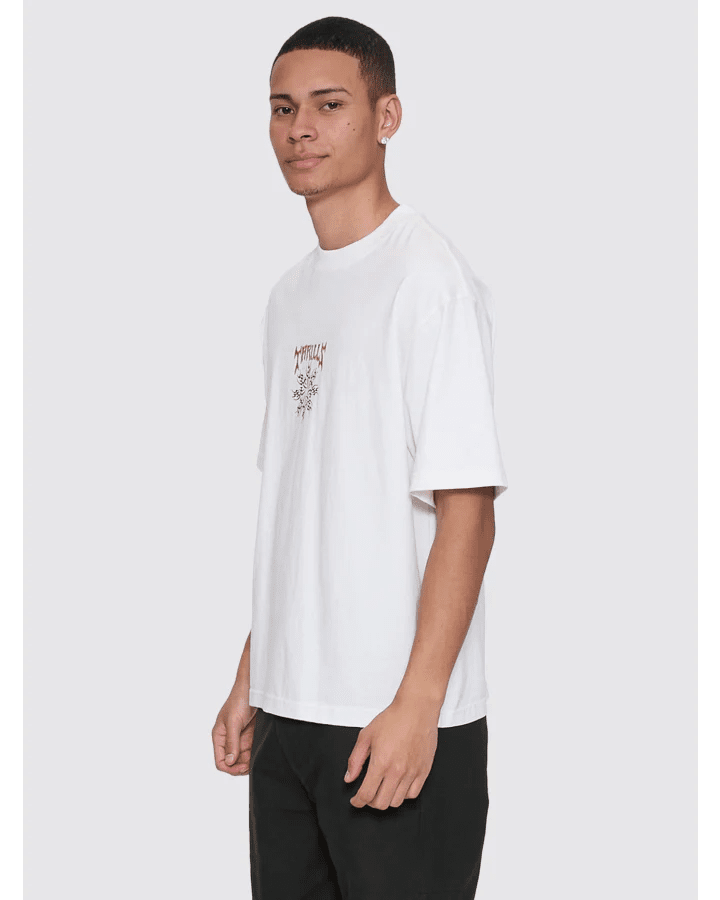 Stagger Box Fit Oversize Cropped Tee - ThrillsTA26-161A-Snow White-S