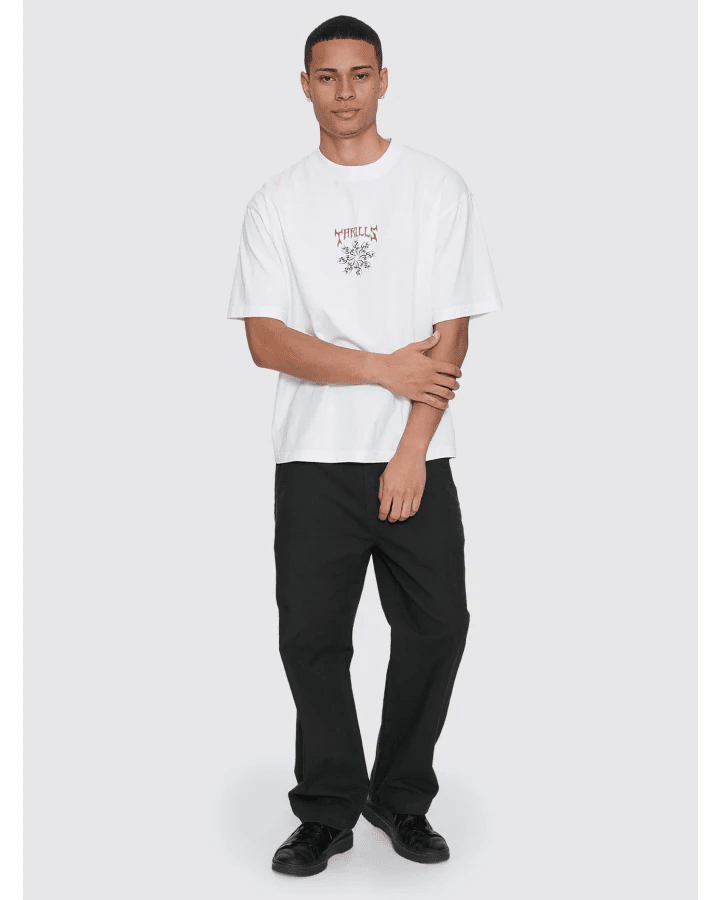 Stagger Box Fit Oversize Cropped Tee - ThrillsTA26-161A-Snow White-S