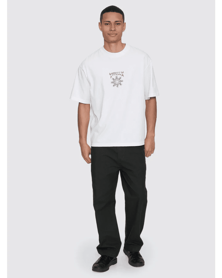 Stagger Box Fit Oversize Cropped Tee - ThrillsTA26-161A-Snow White-S