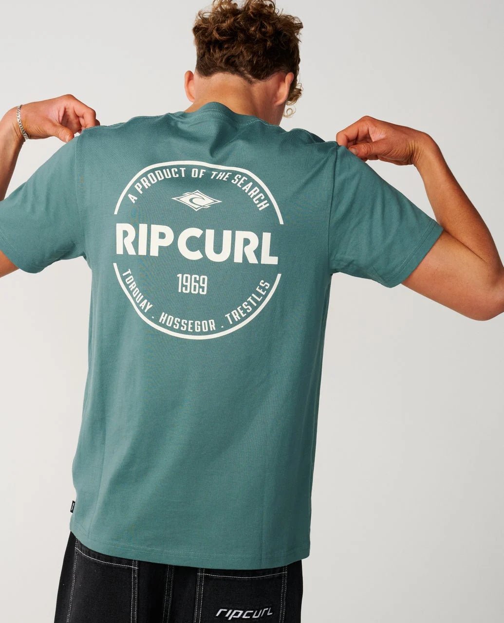 STAPLE TEE -Rip Curl12RMTE-MUTED GREEN-XL