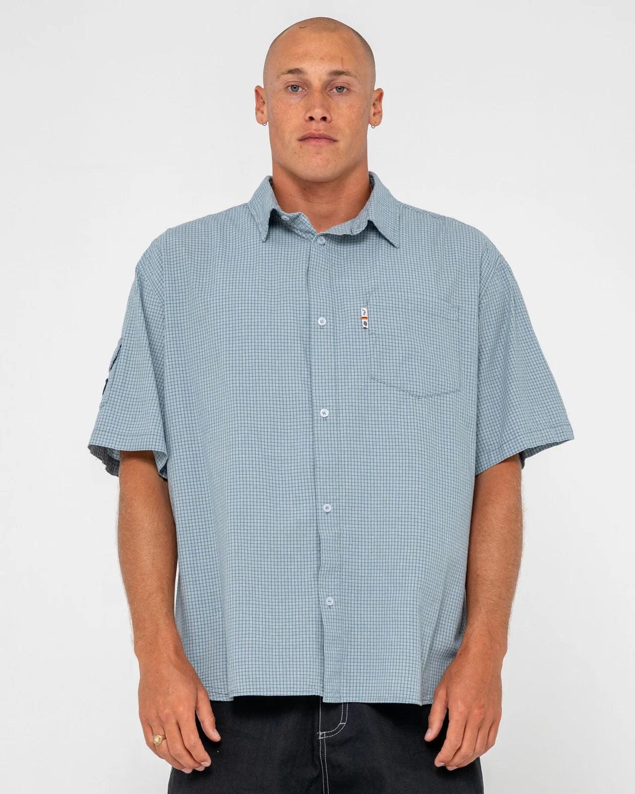 STASHA POCKET SHORT SLEEVE SHIRT - RustyWSM1213-CHINA BLUE-S