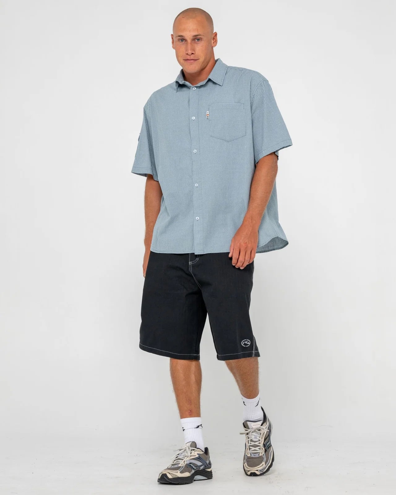 STASHA POCKET SHORT SLEEVE SHIRT - RustyWSM1213-CHINA BLUE-S