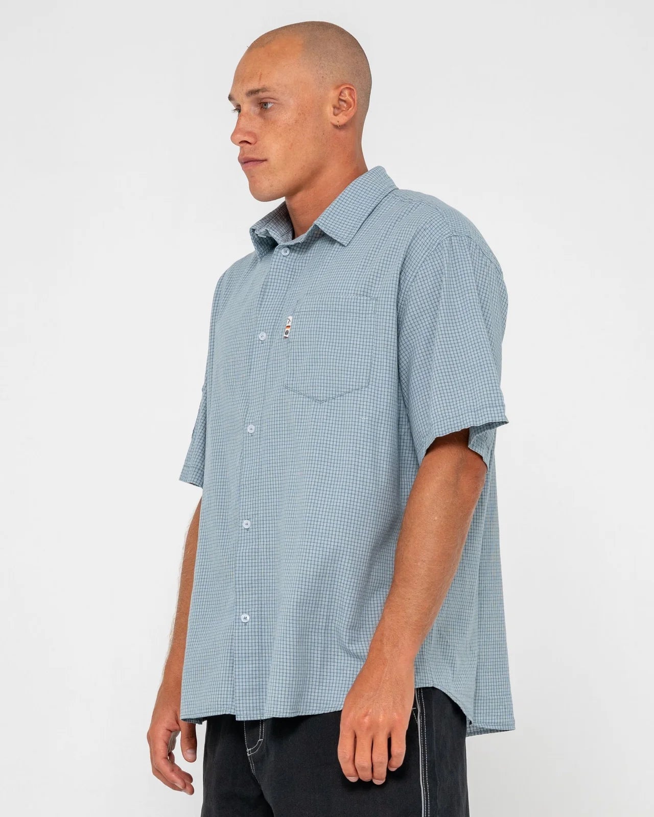 STASHA POCKET SHORT SLEEVE SHIRT - RustyWSM1213-CHINA BLUE-S