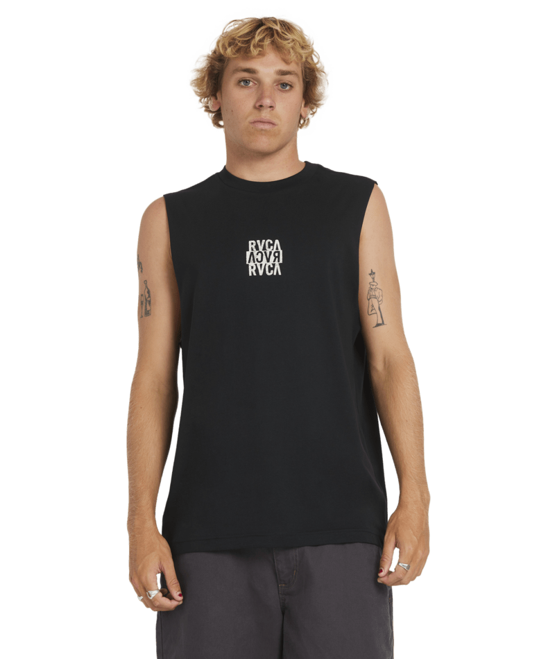 STAXED MUSCLE - RVCA23A374555 - BLACK - S