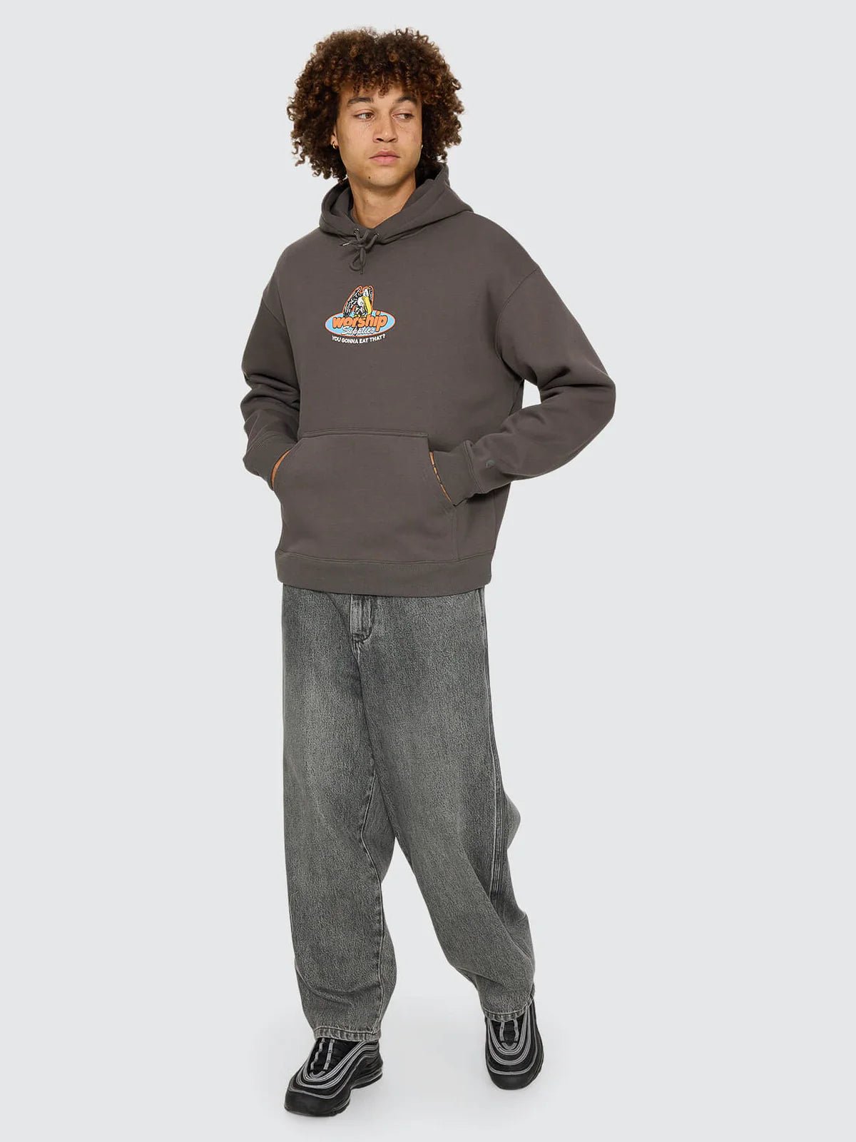 Still Hungry Pullover Hood -WorshipPW26-213BWW-Worn Black-XS