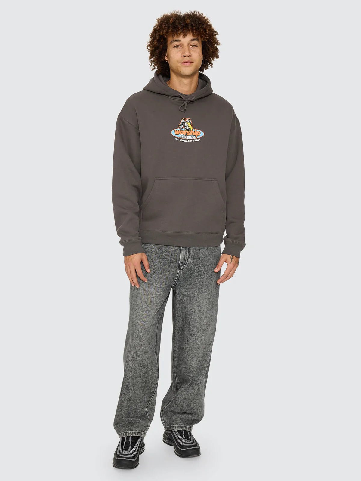 Still Hungry Pullover Hood -WorshipPW26-213BWW-Worn Black-XS