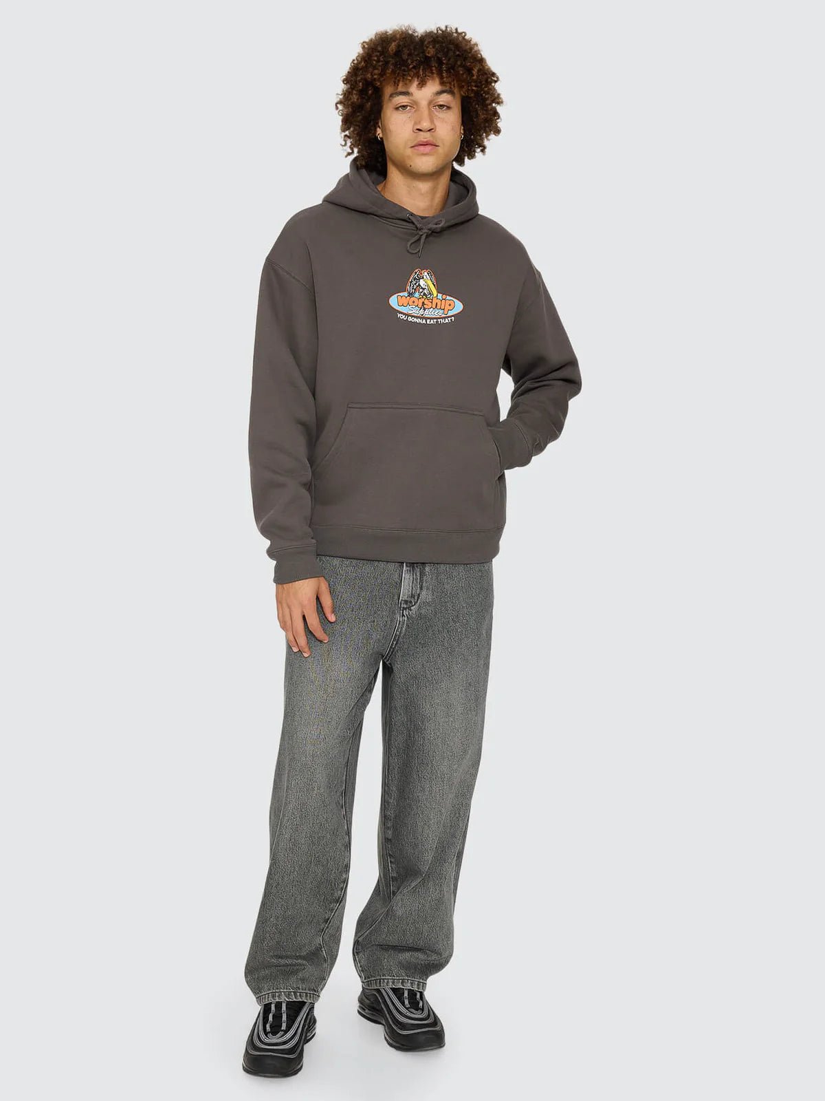 Still Hungry Pullover Hood -WorshipPW26-213BWW-Worn Black-XS