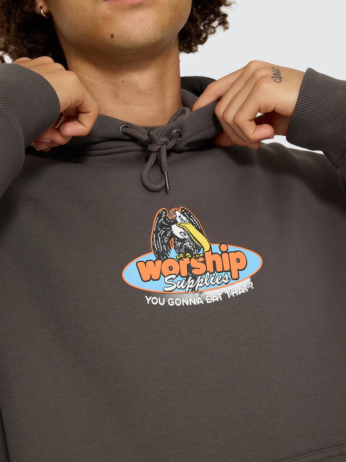 Still Hungry Pullover Hood -WorshipPW26-213BWW-Worn Black-XS