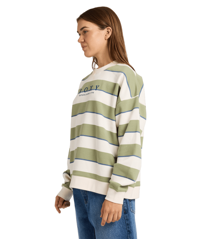 STRICTLY STRIPES OVERSIZED - RoxyERJFT05071-OIL GREEN-XS