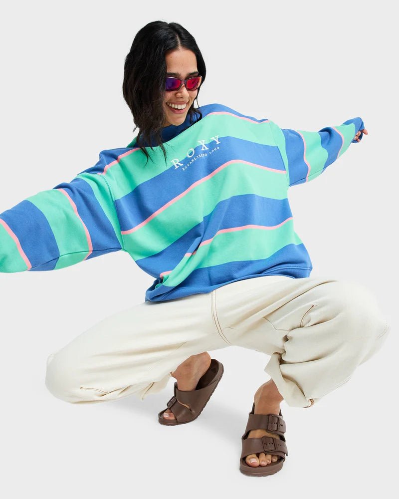 STRICTLY STRIPES OVERSIZED - RoxyERJFT05071-KATYDID STRIPY SOUL-XS