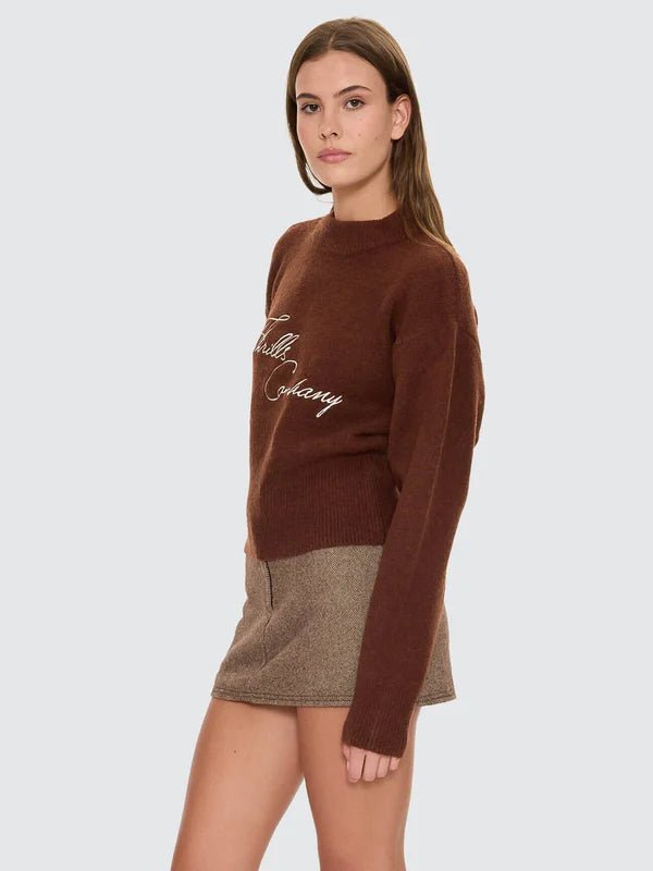 Studio Issue Knit Sweater -ThrillsWTW26-212C-Brown-8