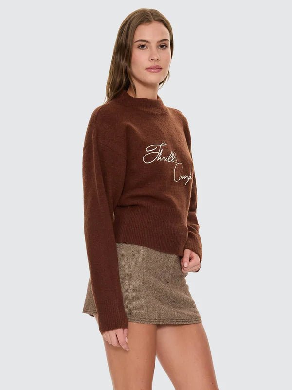 Studio Issue Knit Sweater -ThrillsWTW26-212C-Brown-8