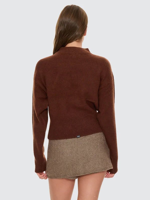 Studio Issue Knit Sweater -ThrillsWTW26-212C-Brown-8