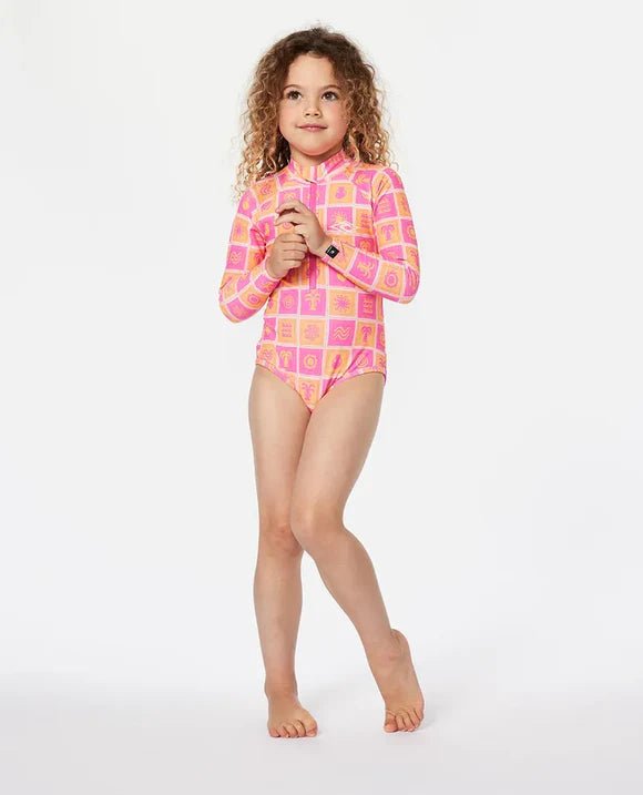 SUN UPF LS SURFSUIT - GIRL - Rip Curl01BJRV - BRIGHT PINK - 1to2