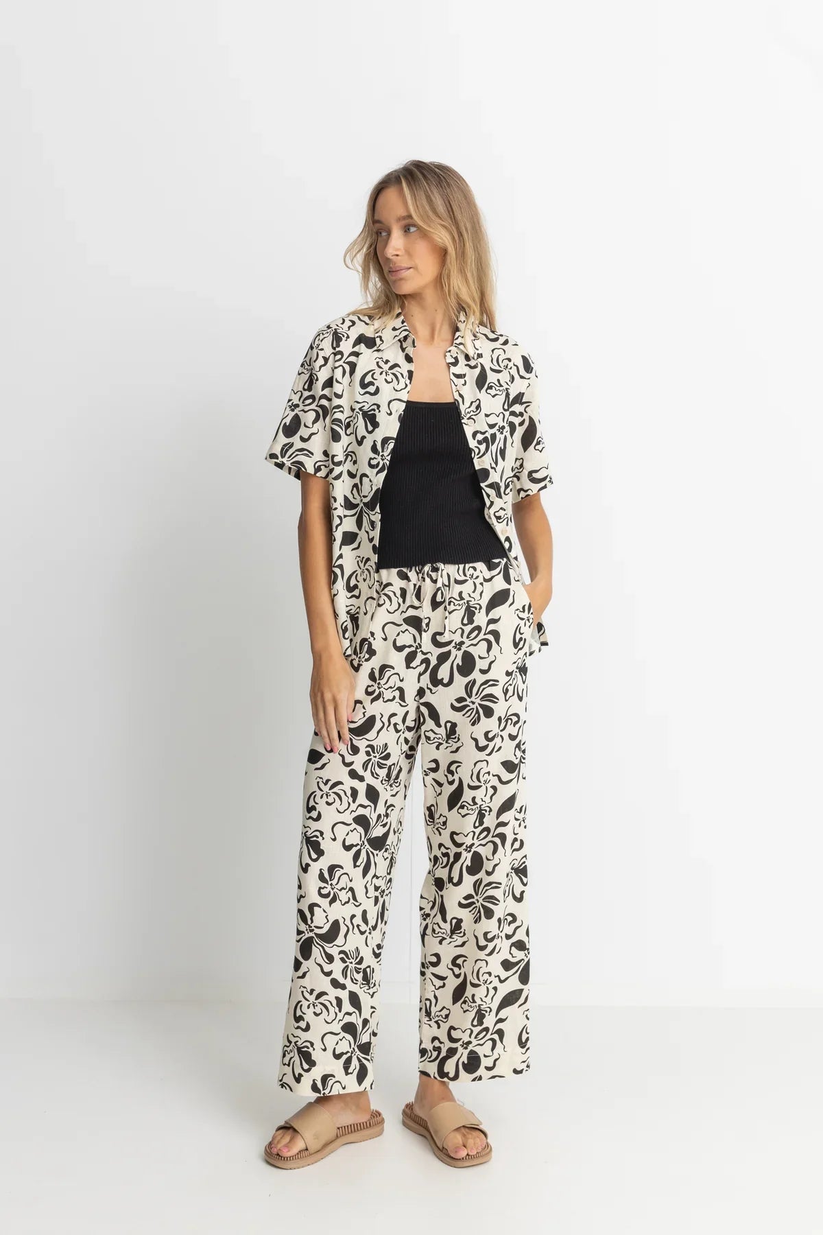 Sundance Floral Short Sleeve Shirt - Rhythm0724W - FT15 - NAT - Natural - 10