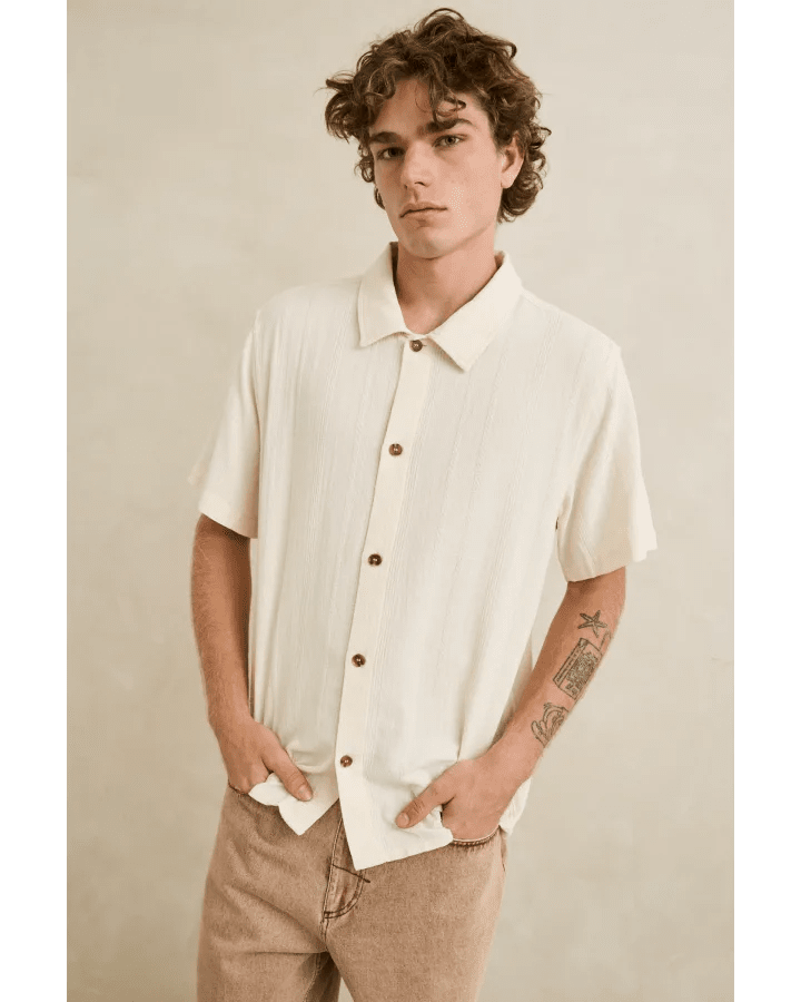 SUNDOWN SS SHIRT -Rhythm0726M-WT02-NATURAL-S