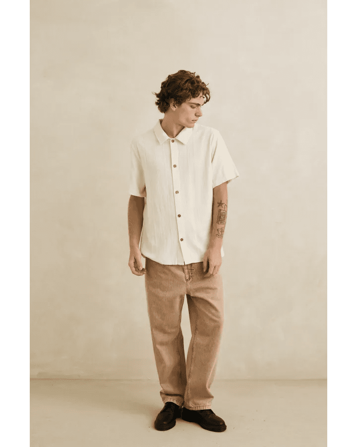 SUNDOWN SS SHIRT -Rhythm0726M-WT02-NATURAL-S