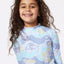 Sunkissed Dream LS Set - Girl - Rip Curl015jrv - 4286 - Bright Blue - 1to2