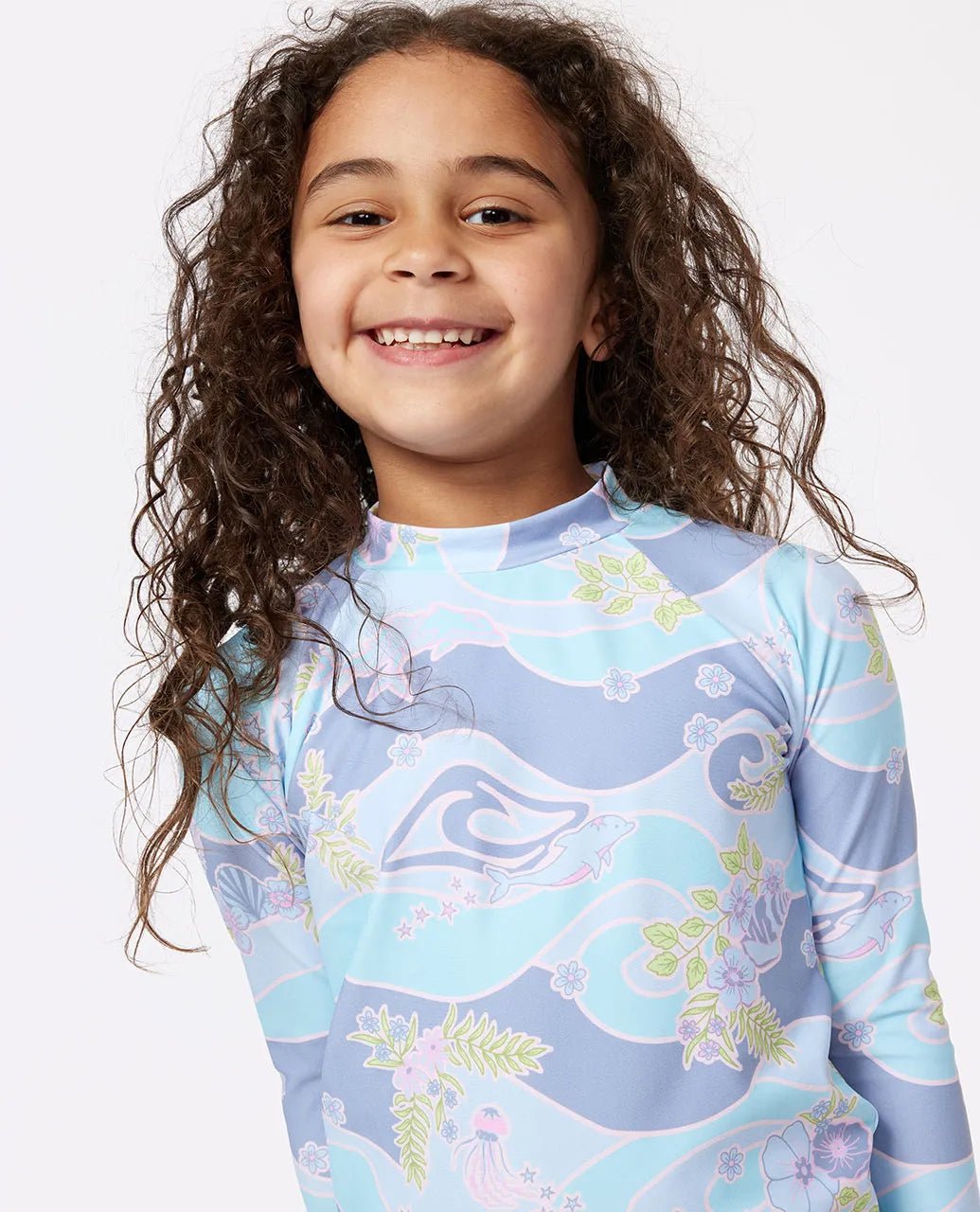 Sunkissed Dream LS Set - Girl - Rip Curl015jrv - 4286 - Bright Blue - 1to2