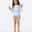 Sunkissed Dream LS Set - Girl - Rip Curl015jrv - 4286 - Bright Blue - 1to2