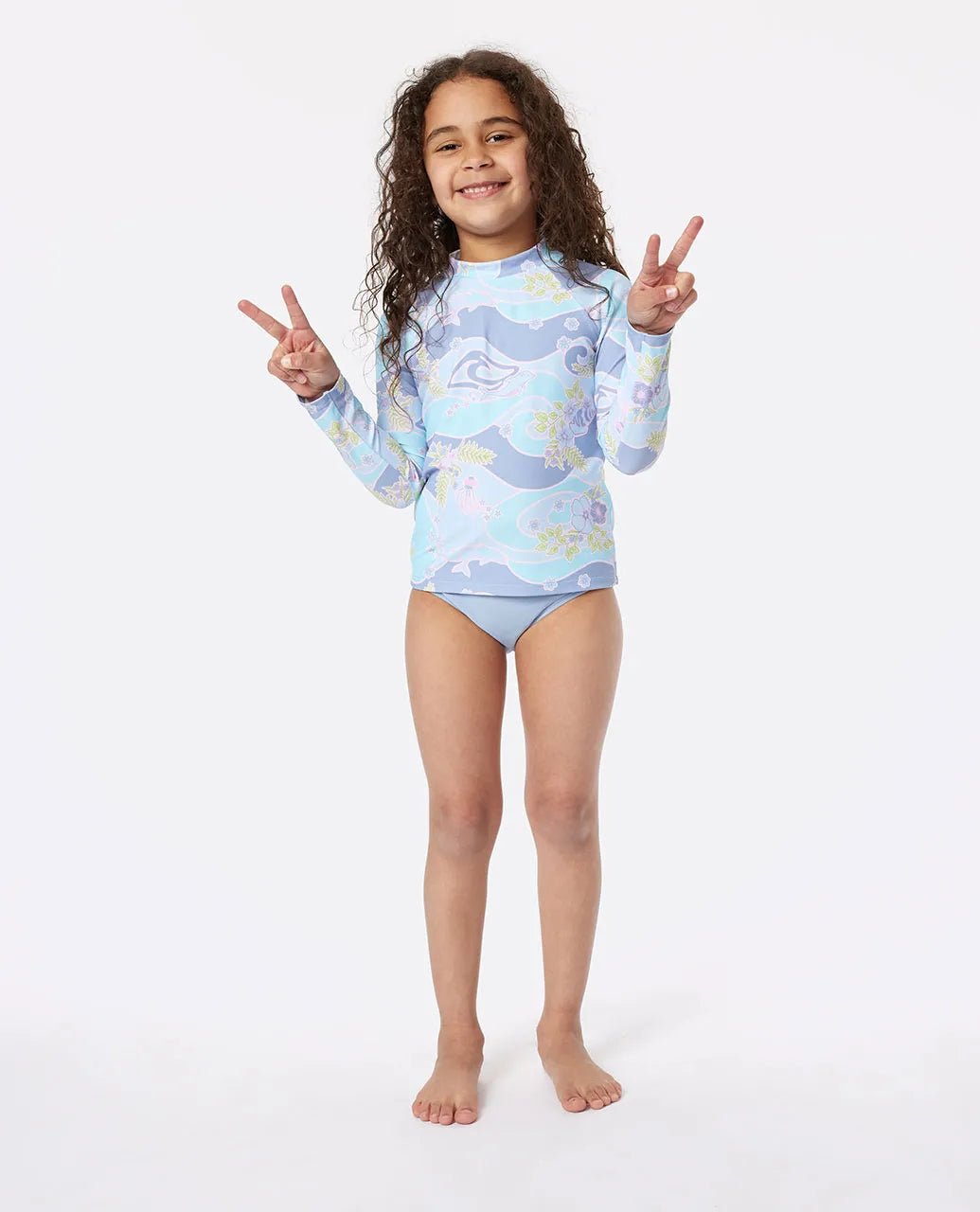 Sunkissed Dream LS Set - Girl - Rip Curl015jrv - 4286 - Bright Blue - 1to2