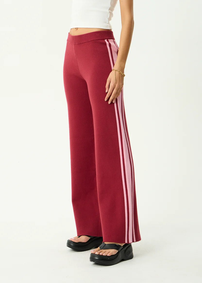 Sunny - Recycled Knit Pant - AfendsW261402- Burgundy-XS