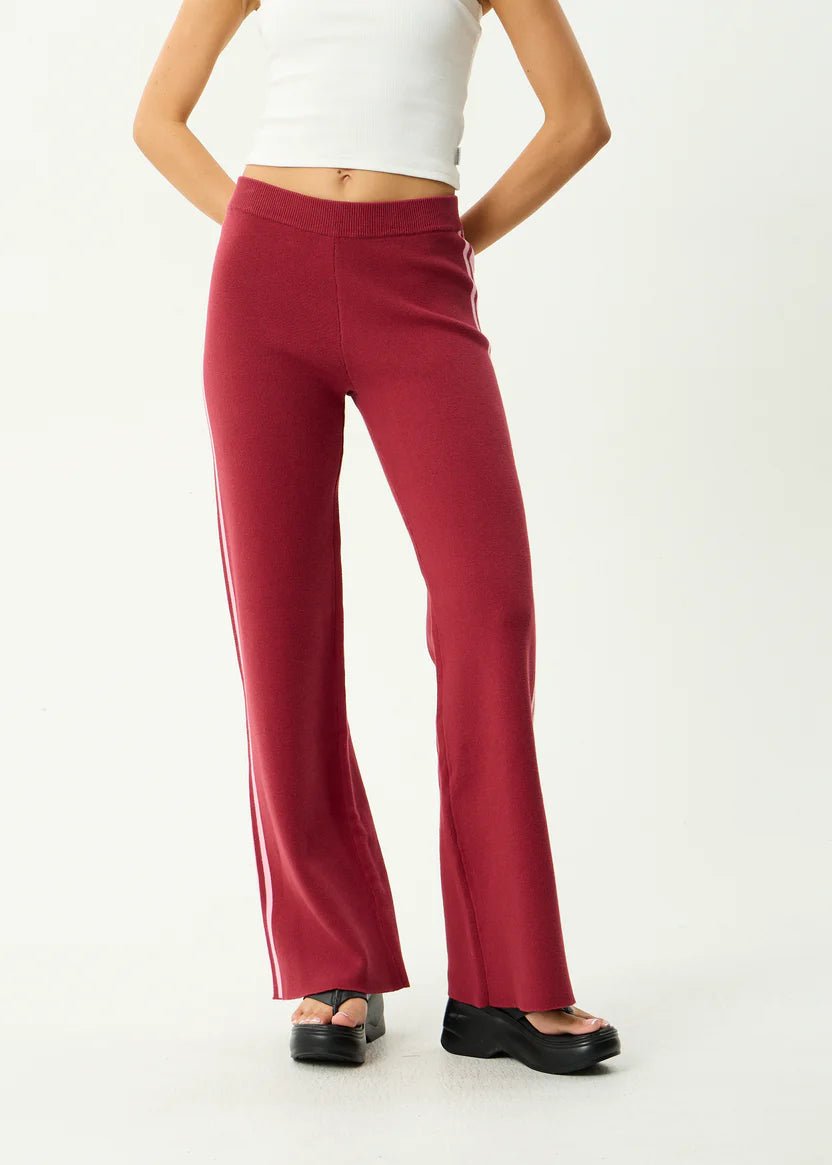 Sunny - Recycled Knit Pant - AfendsW261402- Burgundy-XS