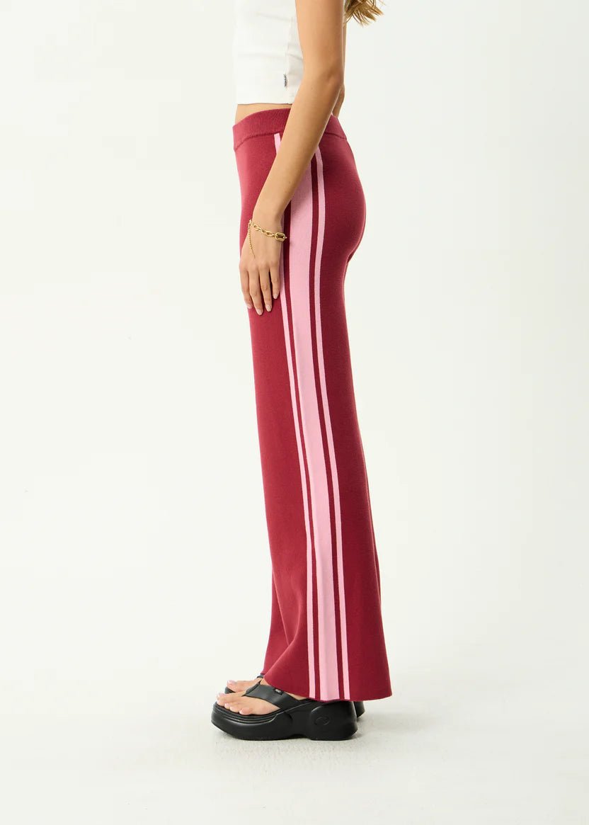 Sunny - Recycled Knit Pant - AfendsW261402- Burgundy-XS