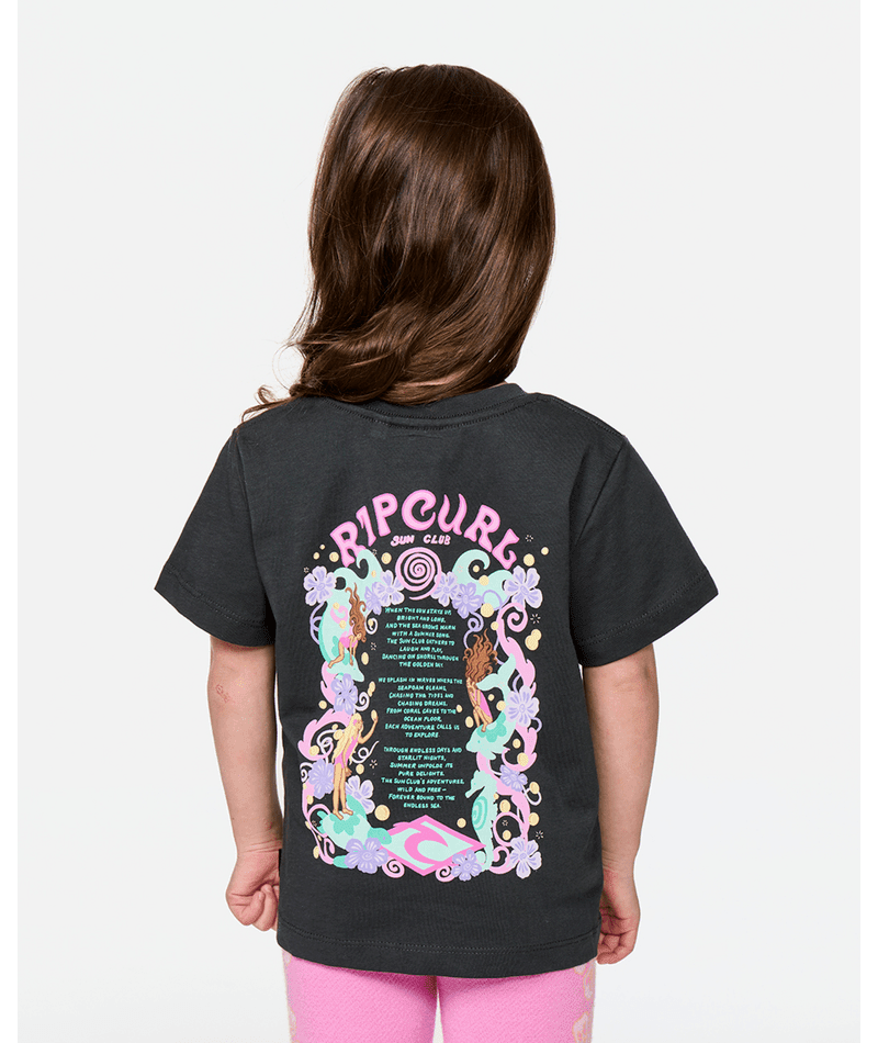 SUNSHINE CLUB BAND TEE - GIRL - Rip Curl054JTE-WASHED BLACK-1-2