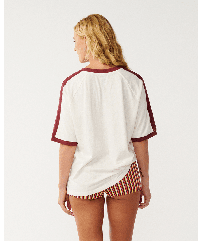 SURF CO OVERSIZE V NECK -Rip Curl0PEWTE-BONE-2XS