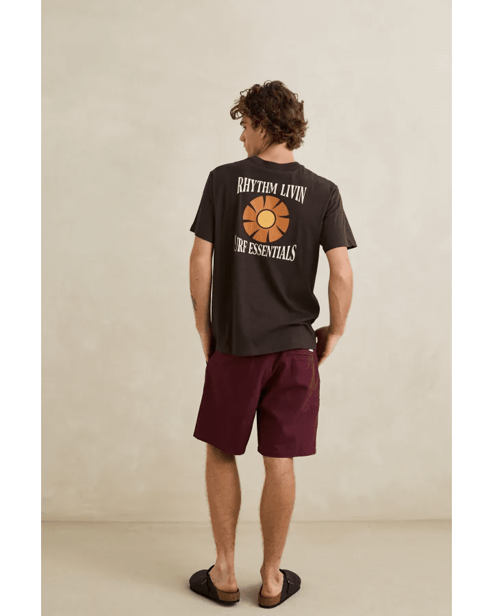 SURF ESSENTIALS SS T-SHIRT -Rhythm0726M-PT02-VINTAGE BLACK-S