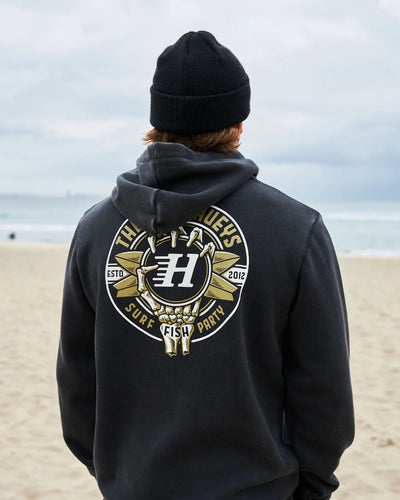 SURF HUEYS | HOODED PULLOVER - The Mad HueysH326M08006-WASHED BLACK-S
