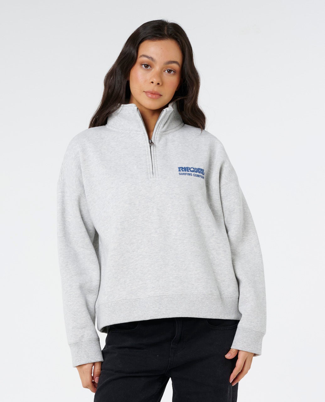 SURF PUFF 1/4 ZIP - Rip Curl07WWFL-Grey Marle/Navy-2XS