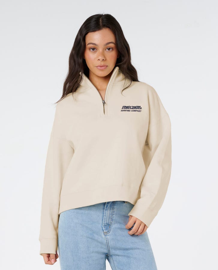SURF PUFF 1/4 ZIP - Rip Curl07WWFL - NATURAL - M