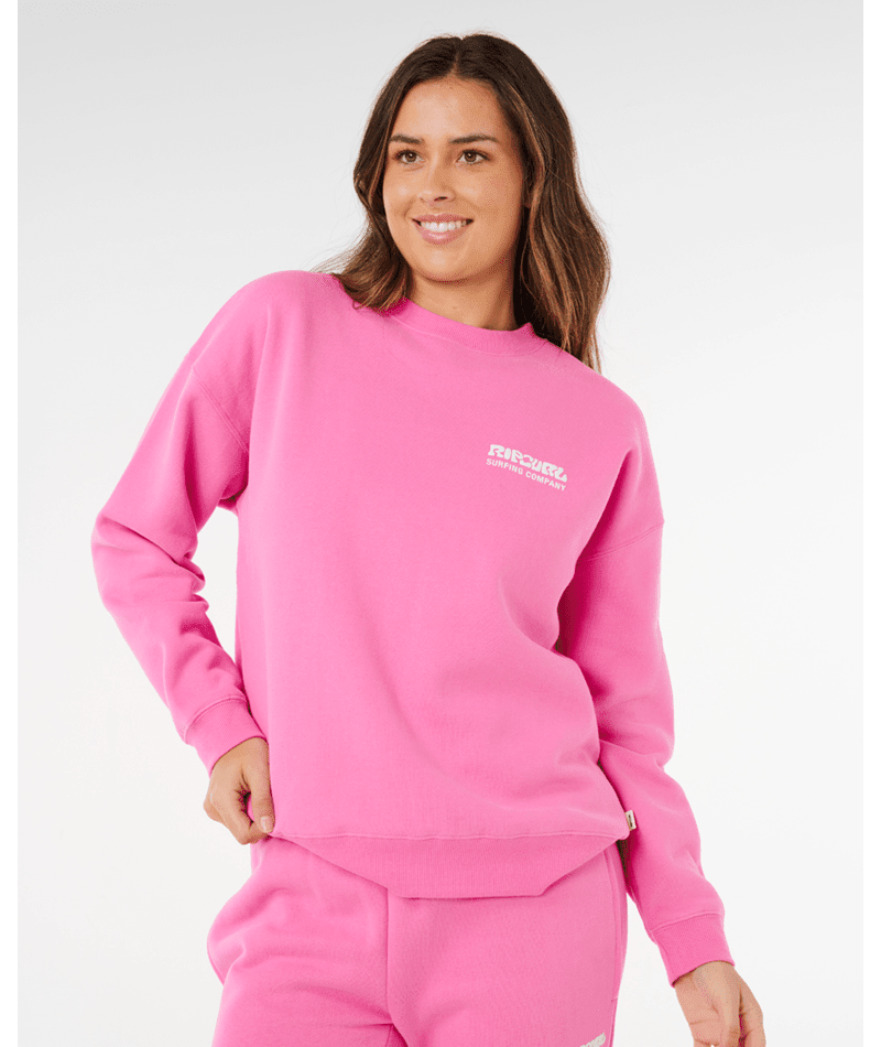 SURF PUFF INSPIRED CREW - Rip Curl0AMWFL-SUPER PINK-2XS