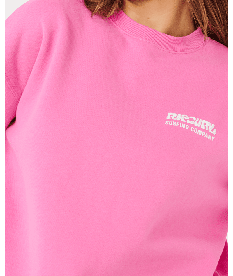 SURF PUFF INSPIRED CREW - Rip Curl0AMWFL-SUPER PINK-2XS