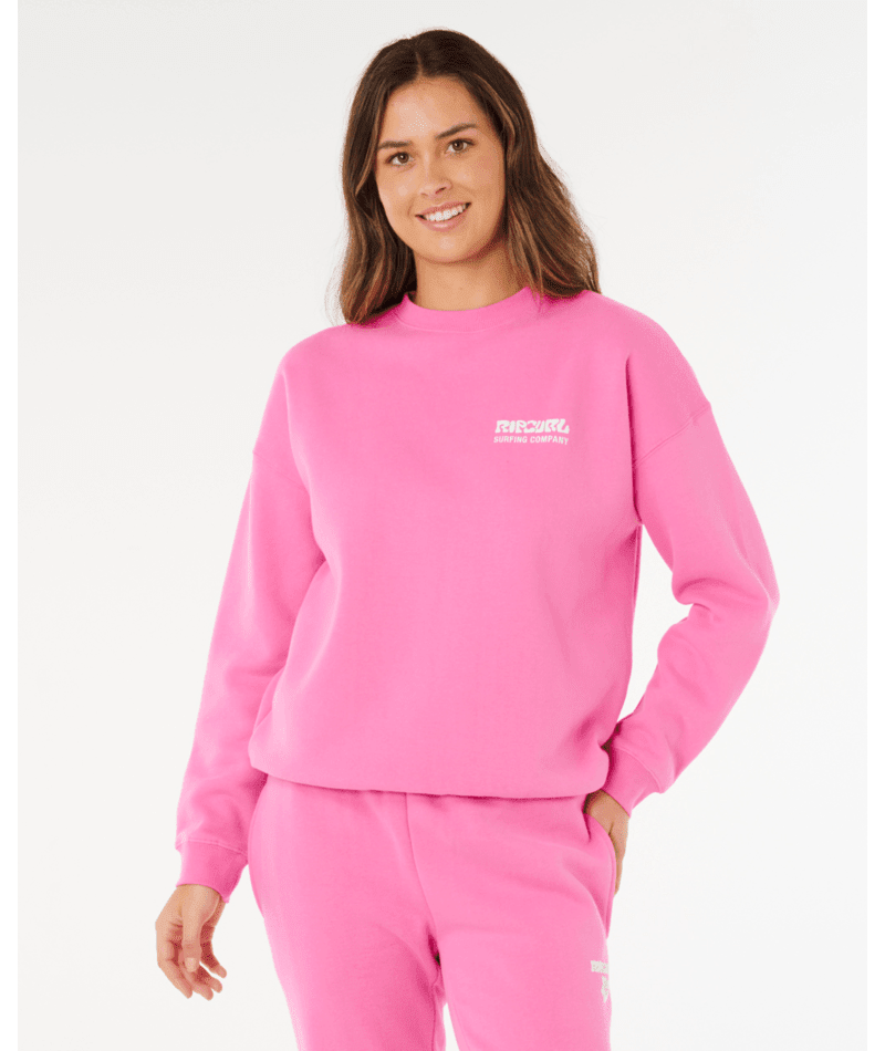 SURF PUFF INSPIRED CREW - Rip Curl0AMWFL-SUPER PINK-2XS