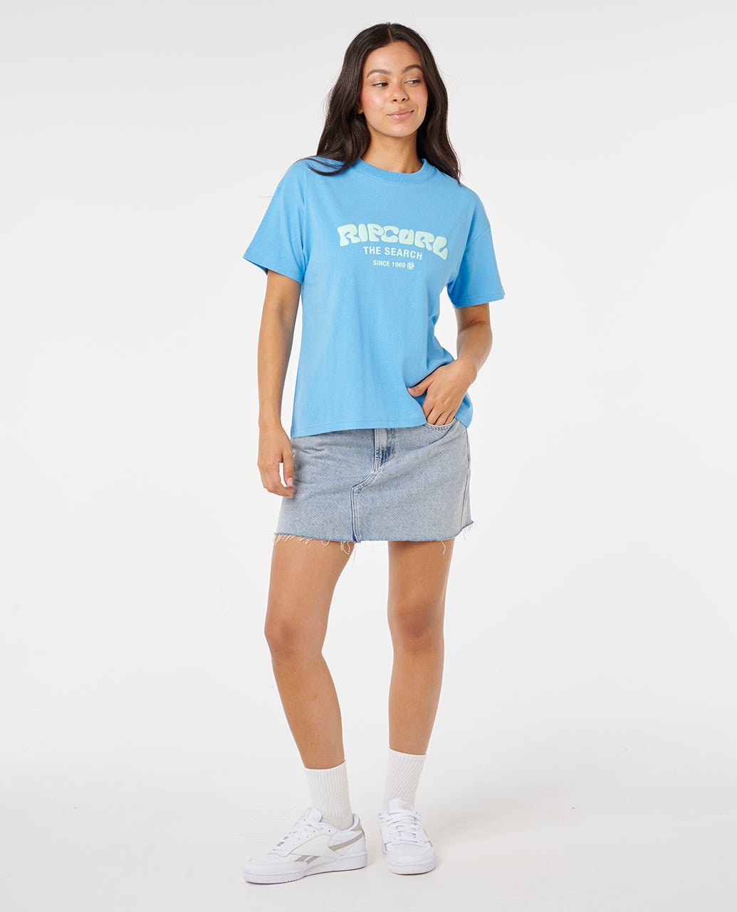 SURF PUFF RELAXED TEE - Rip Curl0HXWTE-AZURE BLUE-2XS
