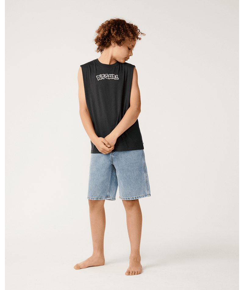 SURF SHACK MUSCLE-BOY -Rip Curl15ABTE-WASHED BLACK-8