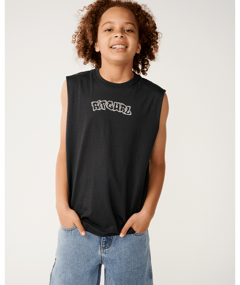 SURF SHACK MUSCLE-BOY -Rip Curl15ABTE-WASHED BLACK-8